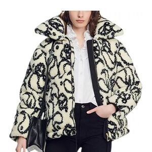 Sandro fleece puffer jacket